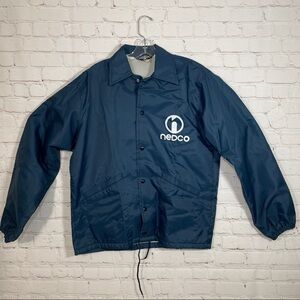 Vintage Windless The Flap Jacket Mens Lined Windbreaker Nedco Size Small S Blue